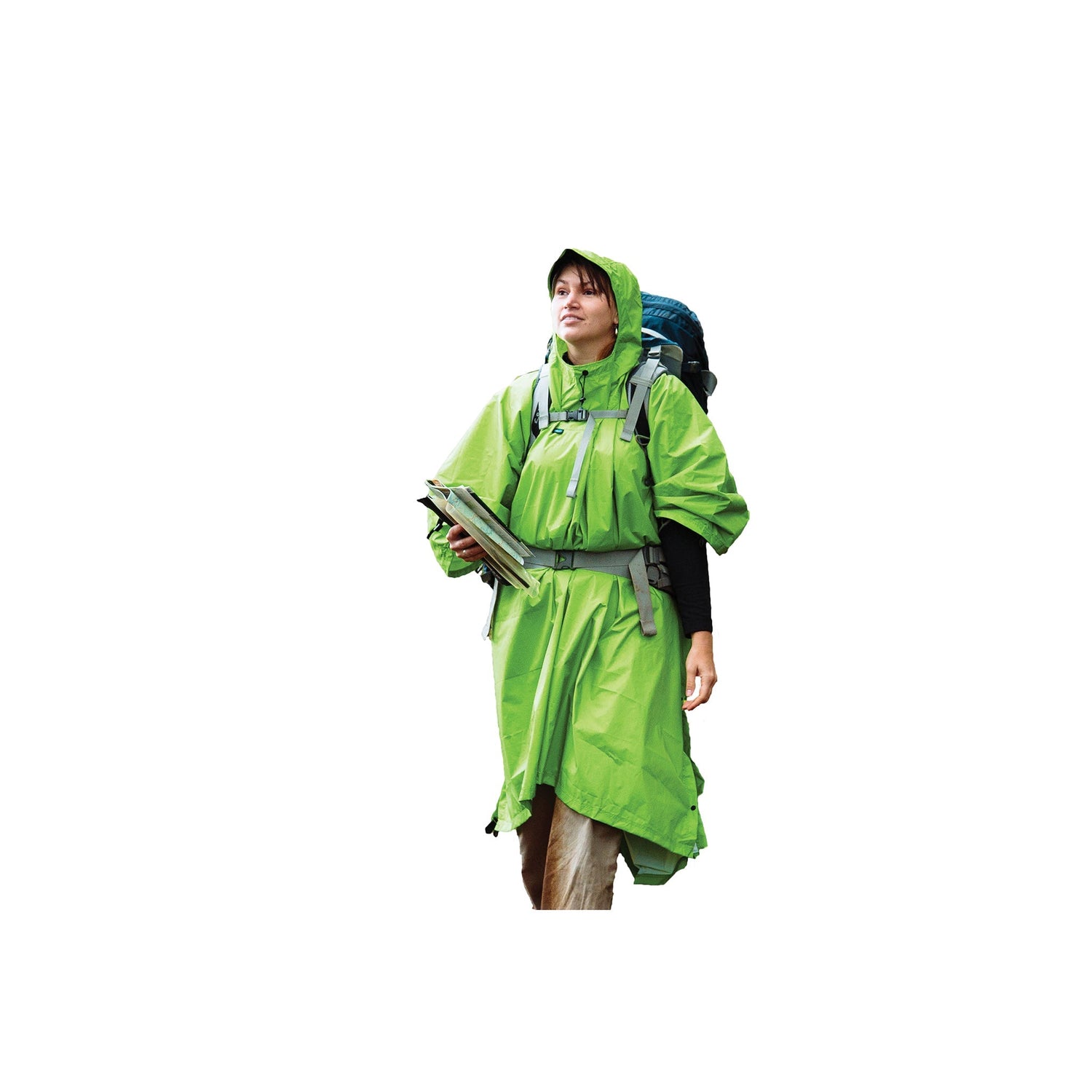 Nylon Tarp Poncho _ rain _ apple green