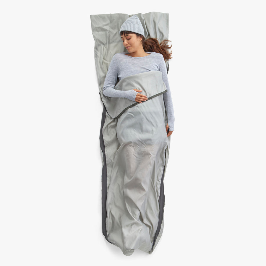 Silk Blend Sleeping Bag Liner | Rectangular | (Thermal Boost + 8%)